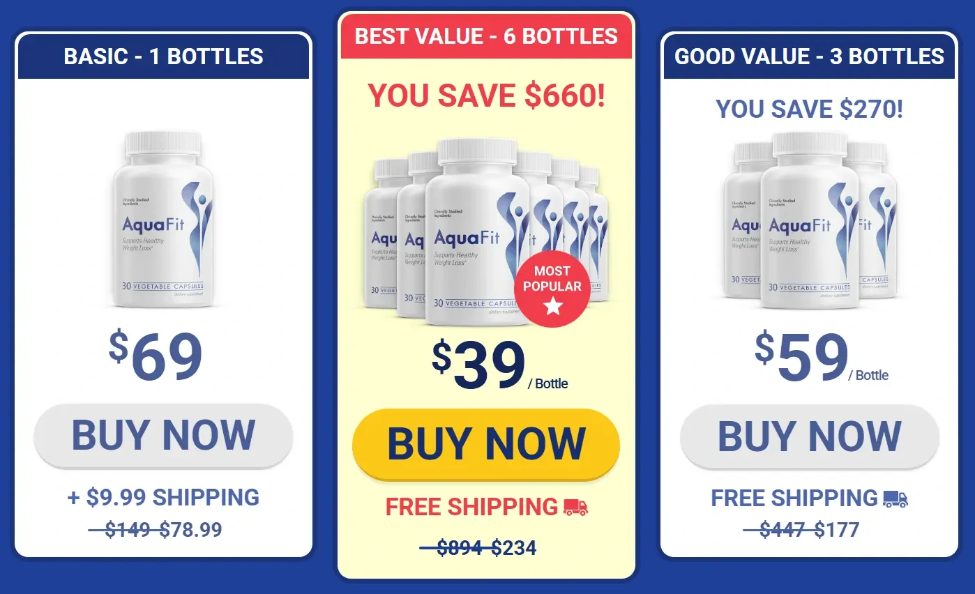 AquaFit limited-time pricing and secure ordering details